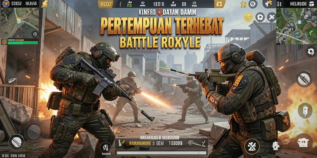 Tampak seru dalam pertarungan Battle Royale yang intens.