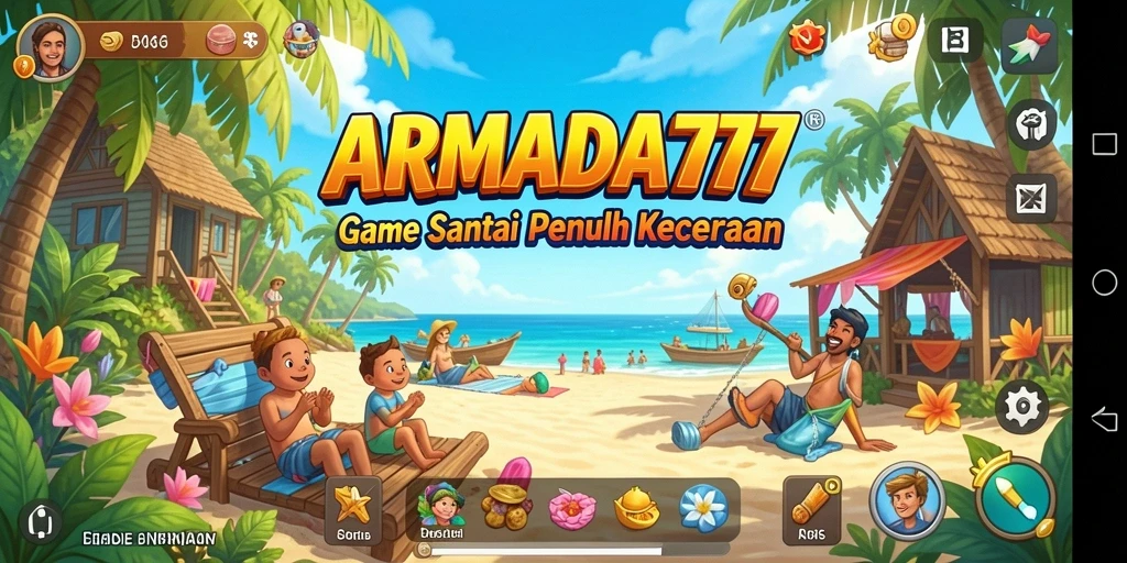 Tampilan gameplay <strong>ARMADA777</strong> yang ceria dan menyenangkan bagi semua usia.
