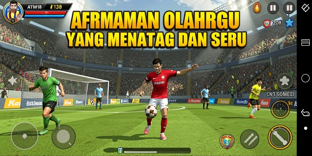 Tampilan gameplay yang mendebarkan di dunia olahraga.