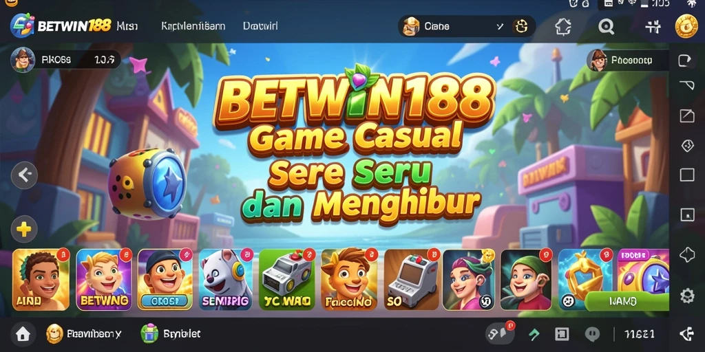 Tampilan gameplay menarik dari BETWIN188 dengan desain yang ceria.