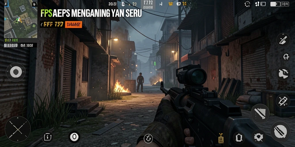 Screenshot F7F7 menunjukkan aksi tembak-menembak yang intens.