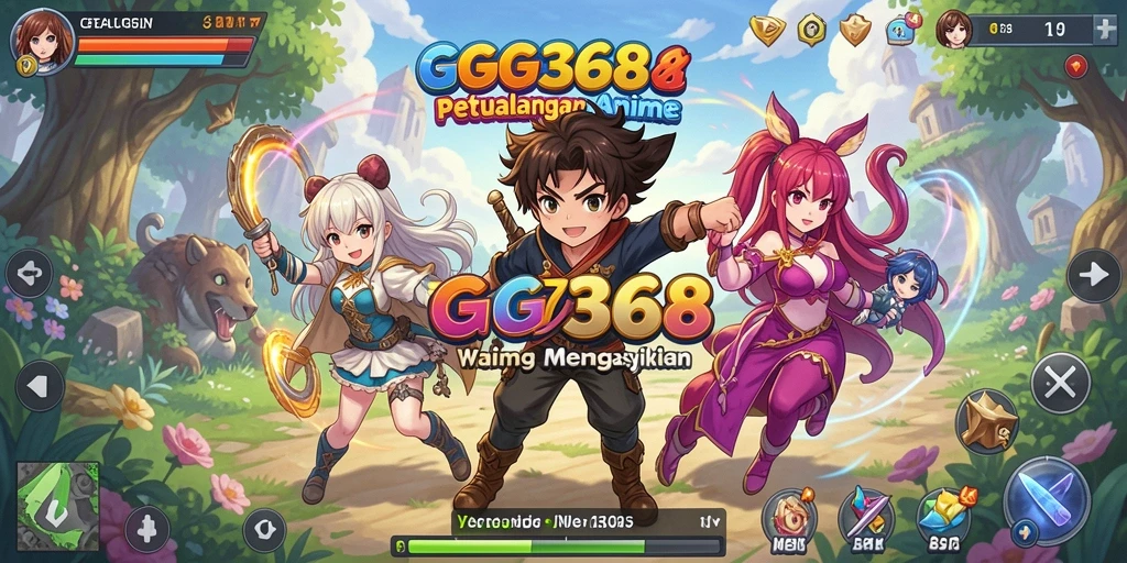 Screenshot gameplay GG368 menampilkan aksi seru karakter anime.