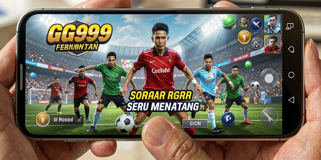 Tangkapan layar menampilkan aksi seru dari gameplay olahraga GG999.