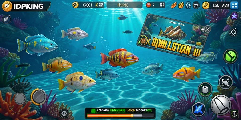 Tampilan seru gameplay Tembak Ikan di IDPKING.