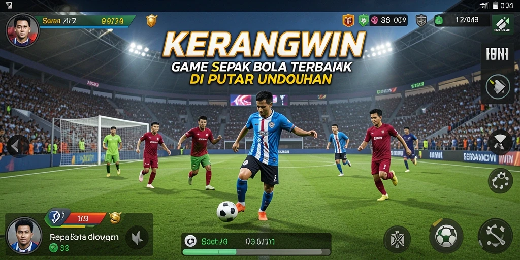 Tampilan gameplay KERANGWIN dengan aksi seru di lapangan.
