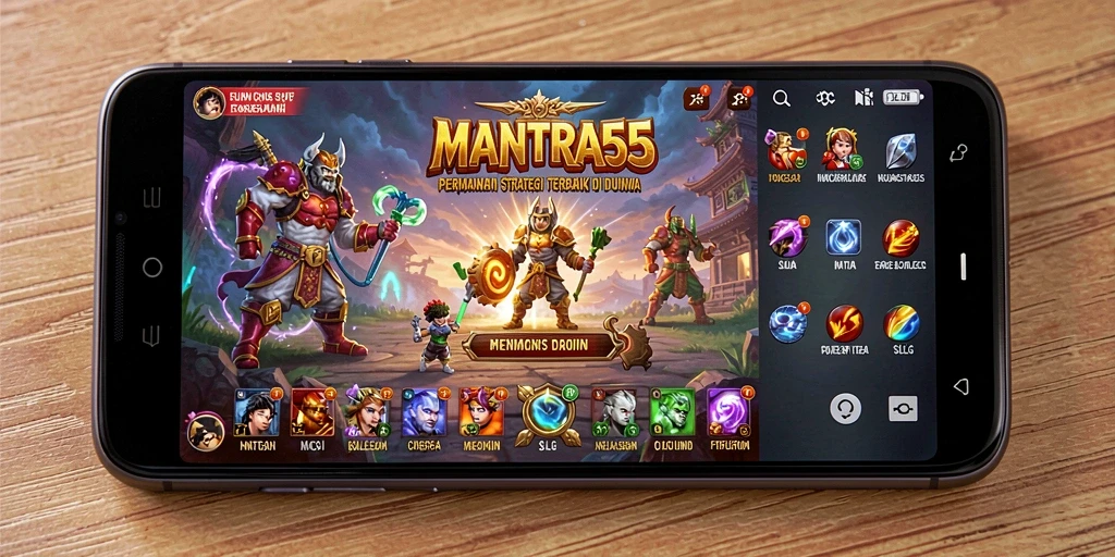 Screenshot gameplay <strong>MANTRA55</strong> menampilkan strategi perang yang mendebarkan.