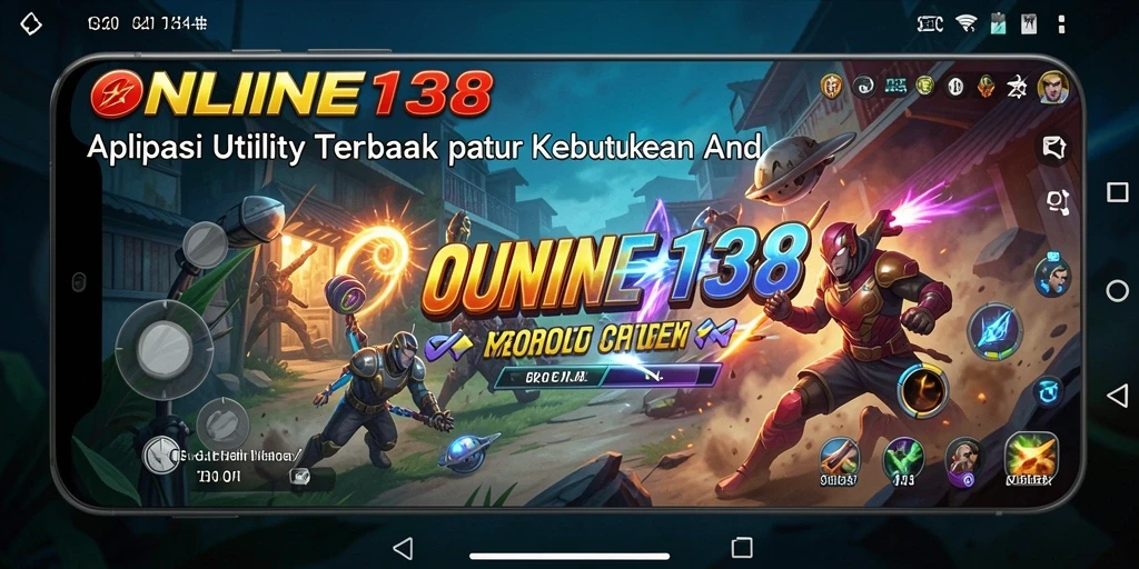 Tampilan aplikasi ONLINE138 dengan fitur-fitur utility yang menarik.