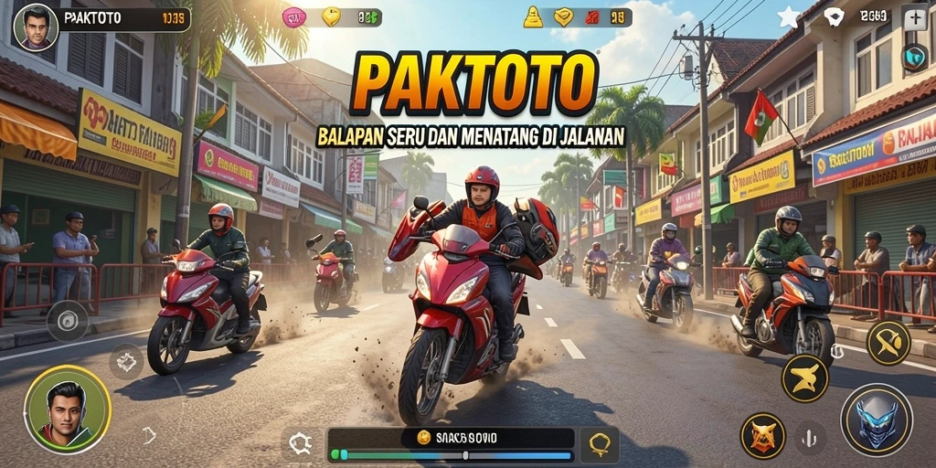 Gameplay PAKTOTO menampilkan balapan seru dan tantangan maksimal.