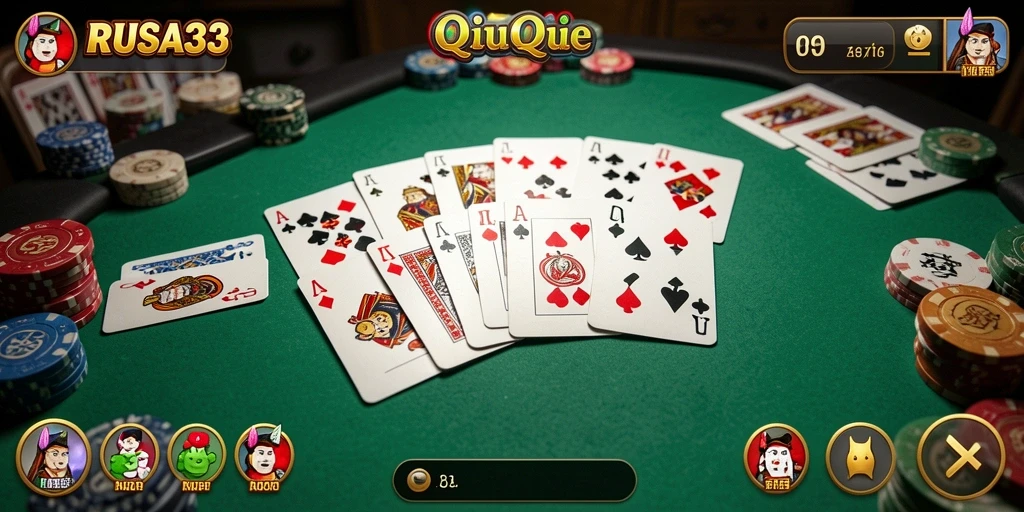 Tampilan seru gameplay RUSA33 saat bermain QiuQiu.