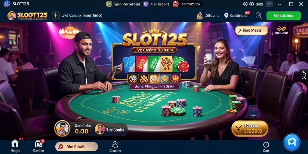 Gameplay seru di SLOT123 menunjukkan suasana kasino yang nyata.