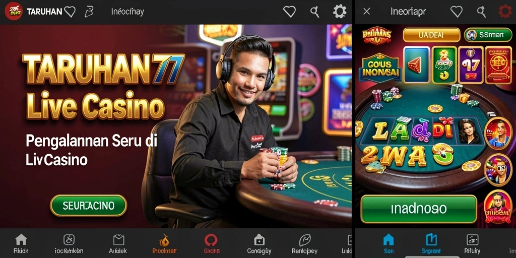 Tampilan gameplay Live Casino yang mendebarkan dan interaktif.
