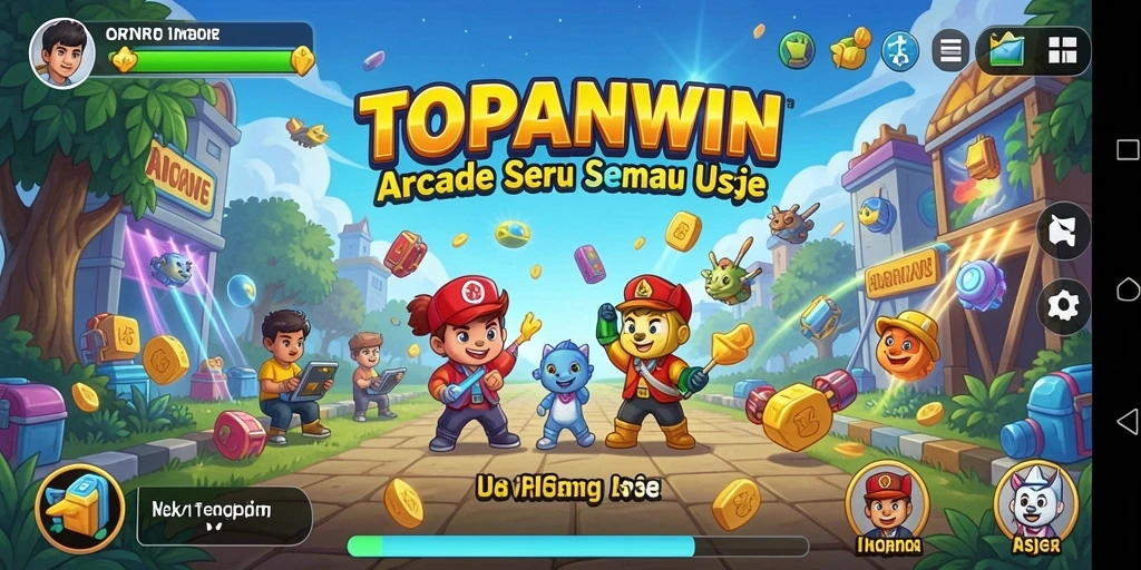 Screenshot gameplay TOPANWIN menampilkan aksi seru dalam permainan arcade.
