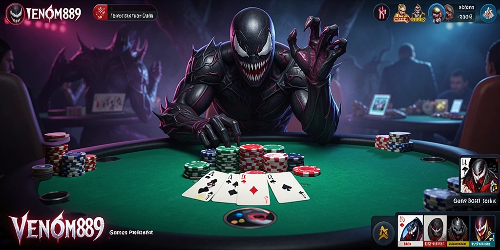 Tampilan gameplay poker yang memukau di VENOM889.