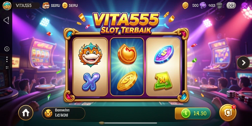 Screenshot VITA555 menampilkan gameplay seru permainan slot.