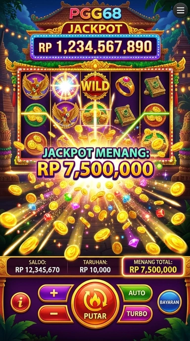 Tampilan homepage pgg68 yang menarik dan informatif.